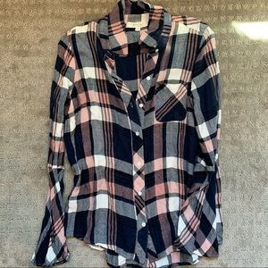 Vince Camuto Button Down Flannel Shirt